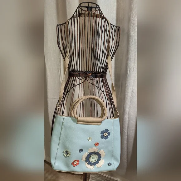 Relic Bags Light Blue Relic Purse With Flower Designs Poshmark